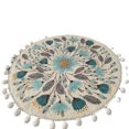 thumbnail image 1 of Small Round Rug Circle Cute Bath Mat with Pom Poms Fringe Floral Plant Washable Bathroom Rugs Soft Non-Slip Circular Throw Rug Carpet for Shower Sink Powder Room Nursery Bedroom Table, 1 of 8