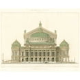thumbnail image 2 of Duchampt 24x20 White Modern Wood Framed Museum Art Print Titled - Paris Opera House II, 2 of 4