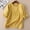 Yellow, variant on Women's Fashionable Casual Solid Color Cotton And Linen Top Shirt Button T Shirt