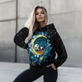 thumbnail image 4 of COEQINE Oversized Long Sleeves Pullover Sweatshirts Women's Hoodies Soft Fashion Y2K Women Lightweight Printing Casual Wear Cozy Loose Moon and Panda Fall Winter Outfits Clothes, 2XL, 4 of 7