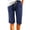 Navy, variant on Ahdbta Bermuda Shorts for Women Knee Length Plus Size Summer Casual Beach Short Elastic Waist Drawstring Comfy Trendy Long Shorts