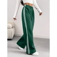 thumbnail image 5 of Women's Side Stripe Wide Leg Track Pants, Elastic Waist Loose Fit Sweatpants for Gym, Workout, Everyday & Athleisure Wear, 5 of 6