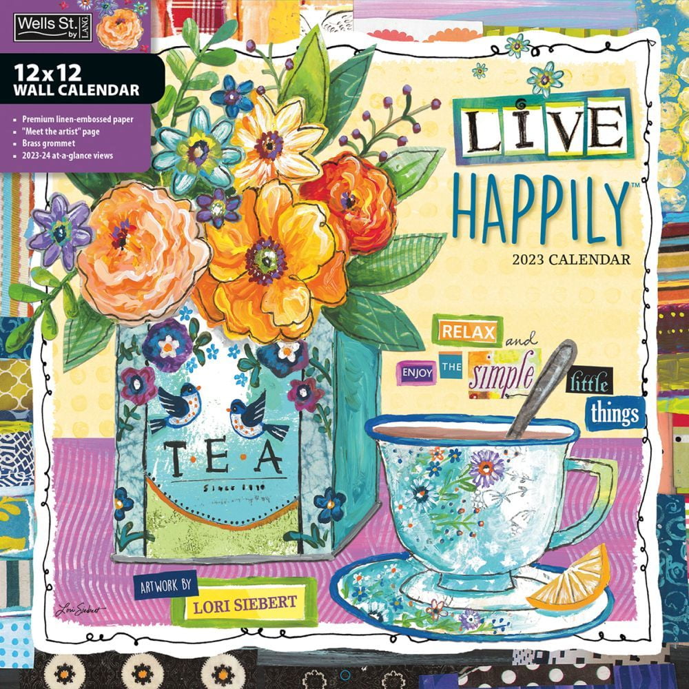 Live Happily 2023 Wall Calendar