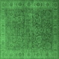 thumbnail image 1 of Ahgly Company Indoor Square Oriental Emerald Green Industrial Area Rugs, 5' Square, 1 of 4