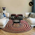 thumbnail image 5 of Jaipur Art And Craft Jute and Cotton Area Rug Natural Fiber Hand Braided Reversible Carpet for Indoor (10x10 Sq Ft), 5 of 9