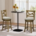 thumbnail image 4 of Costway Swivel Bar Stools Set of 2 Counter Height Chairs with Hollow Back  Soft-padded Seat Grey, 4 of 9