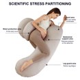 thumbnail image 3 of Eurhowing Large Body Pillow, Breathable Full Body Pillow for Side Sleeper, Soft Long Bed Pillow for Adults, 34"×36", Khaki, 3 of 6