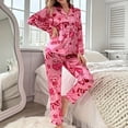 thumbnail image 2 of Gibobby sexy camisón de algodón para niñas Conjuntos de pijamas y pijamas para mujer Pijamas caseros casuales Conjuntos de pijamas casuales de moda (Rosa, S), 2 of 5