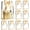 Gold, variant on 12 PCS Clear Plastic Gift Bags with Handles, Orange Waterproof Clear PVC Reusable Party Favor Bags with Ribbon, 10.2 x 7.1 x 3.1 Inch, for Wedding, Birthday, Party, Candy & Gifts