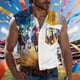 thumbnail image 1 of Camiseta sin mangas con cuello vuelto para hombre, estilo informal, a la moda, con estampado, cuello vuelto, sin mangas, bolsillos, deportiva, de poliéster, 1 of 5
