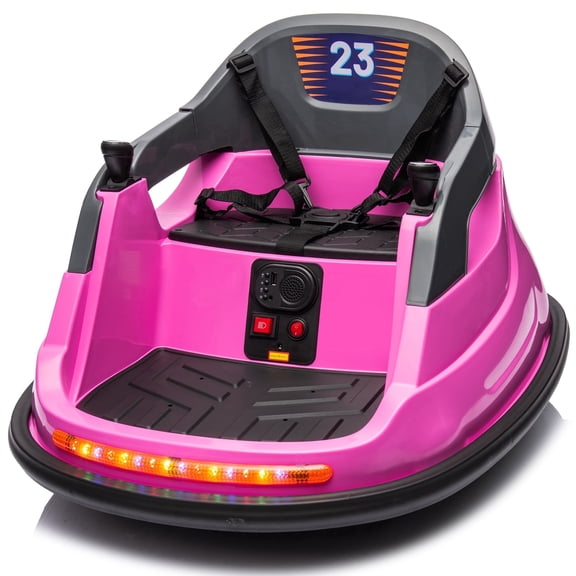 Hikiddo Bumper Car for Kids, 6V Powered Kids Ride on Toys Bumper Car for Toddlers 3 4 5, w/ Remote, 3 Speed - Pink