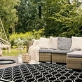 thumbnail image 4 of SAFAVIEH Courtyard Allison Oriental Indoor/Outdoor Area Rug, Black/Beige, 6'7" x 9'6", 4 of 12
