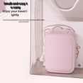 thumbnail image 3 of Cosmetic Storage Box with Light Mirror Integrated Dresser Desktop Skincare Organizer Dustproof Portable Box, 3 of 5