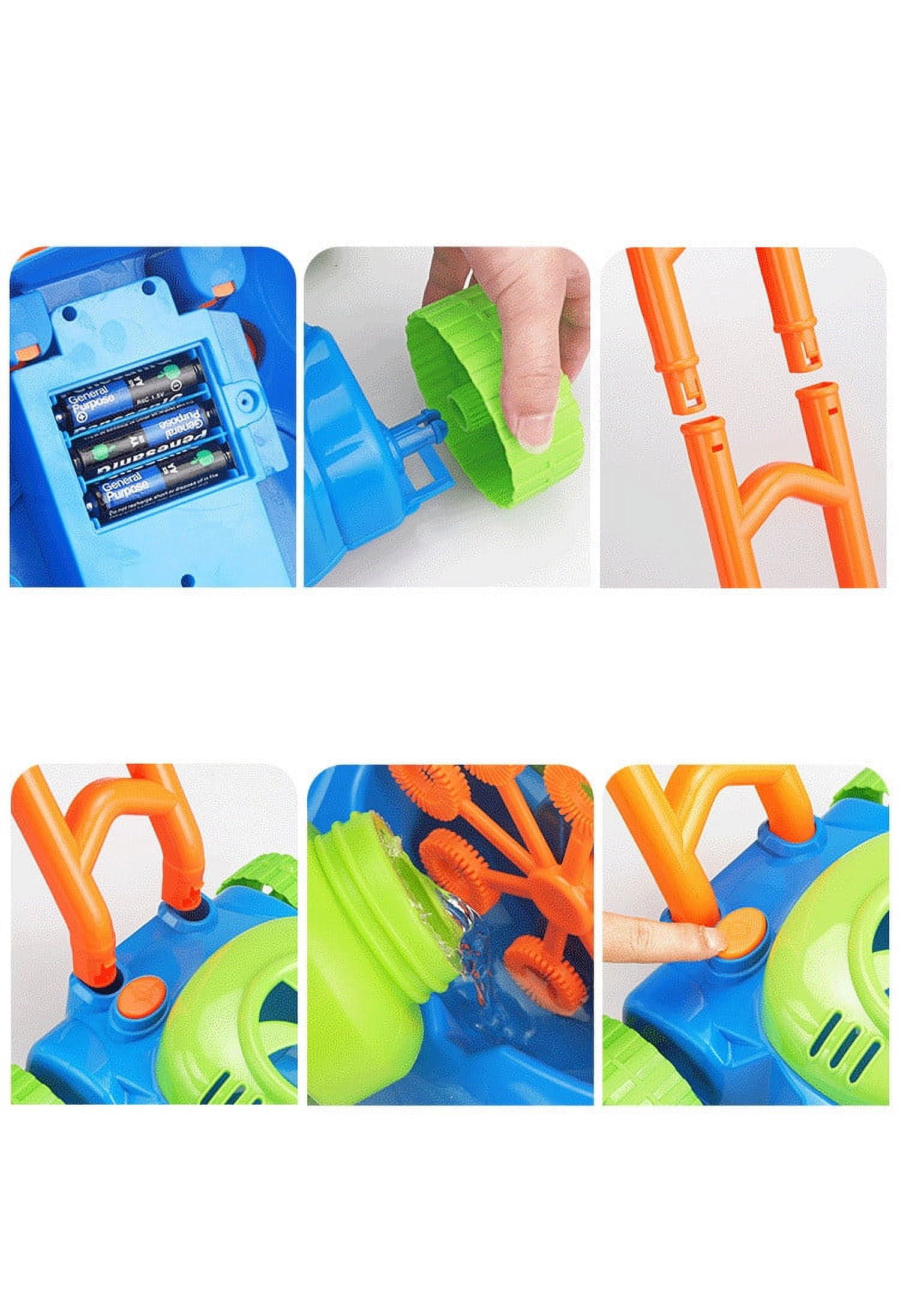 New Kids Auto Spillproof Blowing Mower Outdoor Garden Toy, Bubble Lawn Mower - Outside Push Lawnmower Bubble Blower Machine for Toddlers - Walk Behind Outdoor Activity for Kids