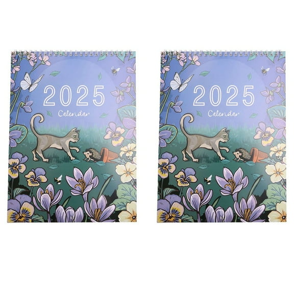 2X 2025 Wall Calendar of Nature & Wildlife Art ArtworkByAngie 2025 Calendar for Home Office Wall Calendar