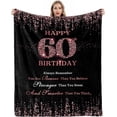thumbnail image 1 of LHSHID 60th Birthday Gifts for Women Womens Birthday Gifts 60th Birthday Decorations 60 Year Old Birthday Gifts for Women Gifts for Women Birthday Unique Turning 60 and Fabulous Blanket 30x40in, 1 of 6