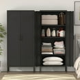 thumbnail image 2 of Marcree Storage Cabinet,Metal Cabinets with Doors and Shelves,2 Door Metal Storage Locker for Home Office,Utility Room,Black, 2 of 8