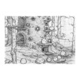 thumbnail image 3 of Line Art Tree House Reversible Placemat Non Slip Coffee Mat 18x12 Inch for Dining, Kitchen, Coffee, 3 of 9