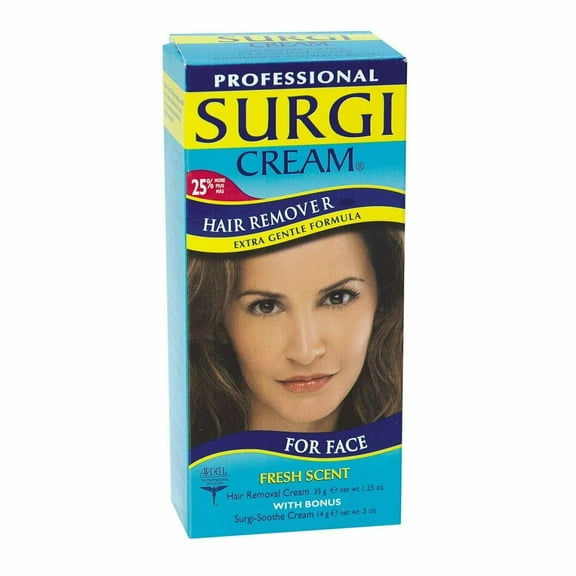Surgi Professional Cream Hair Remover, Extra Gentle Formula For Face Fresh Scent 1.75 oz