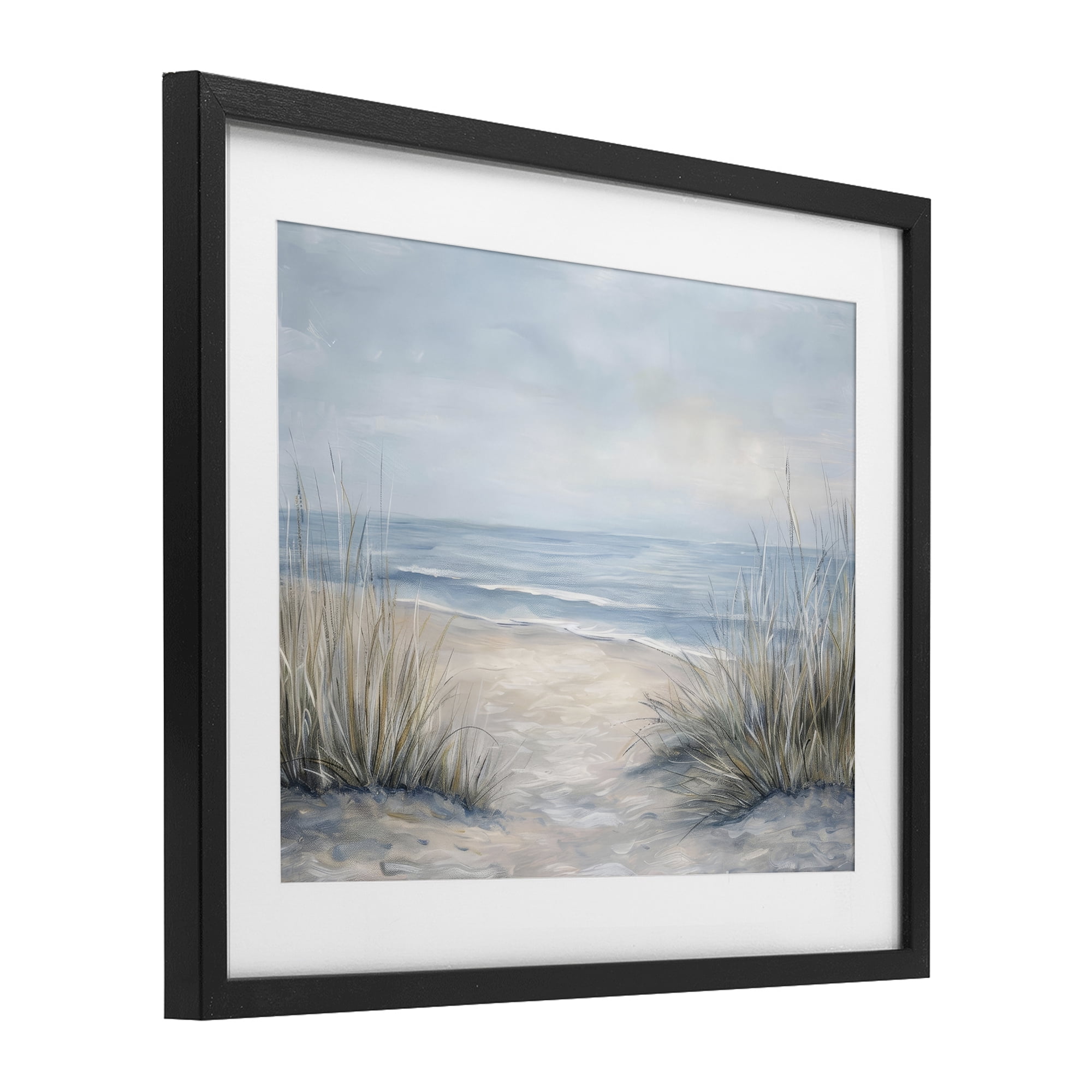 Stupell Industries To The Beach Tranquil Landscape Black Framed Print Under Glass, design by Petal Prints Design
