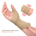 thumbnail image 4 of Guantes de medio dedo para fitness, cálidos y resistentes al frío, con correa elástica para la muñeca, para deportes en las articulaciones, para hombres y mujeres, 4 of 5