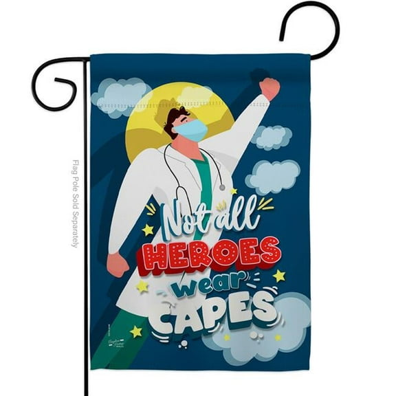 Angeleno Heritage G135233-BO Not All Heroes First Responders EMT 13 x 18.5 in. Double-Sided Decorative Vertical Garden Flags for House Decoration Banner Yard Gift