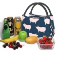 thumbnail image 3 of Yiaed Pig 1 Print Lunch box lunch bag Portable Insulated Lunch Box for Women Men Cooler Tote Bag with Front Pocket for Work Picnic Travel, 3 of 6
