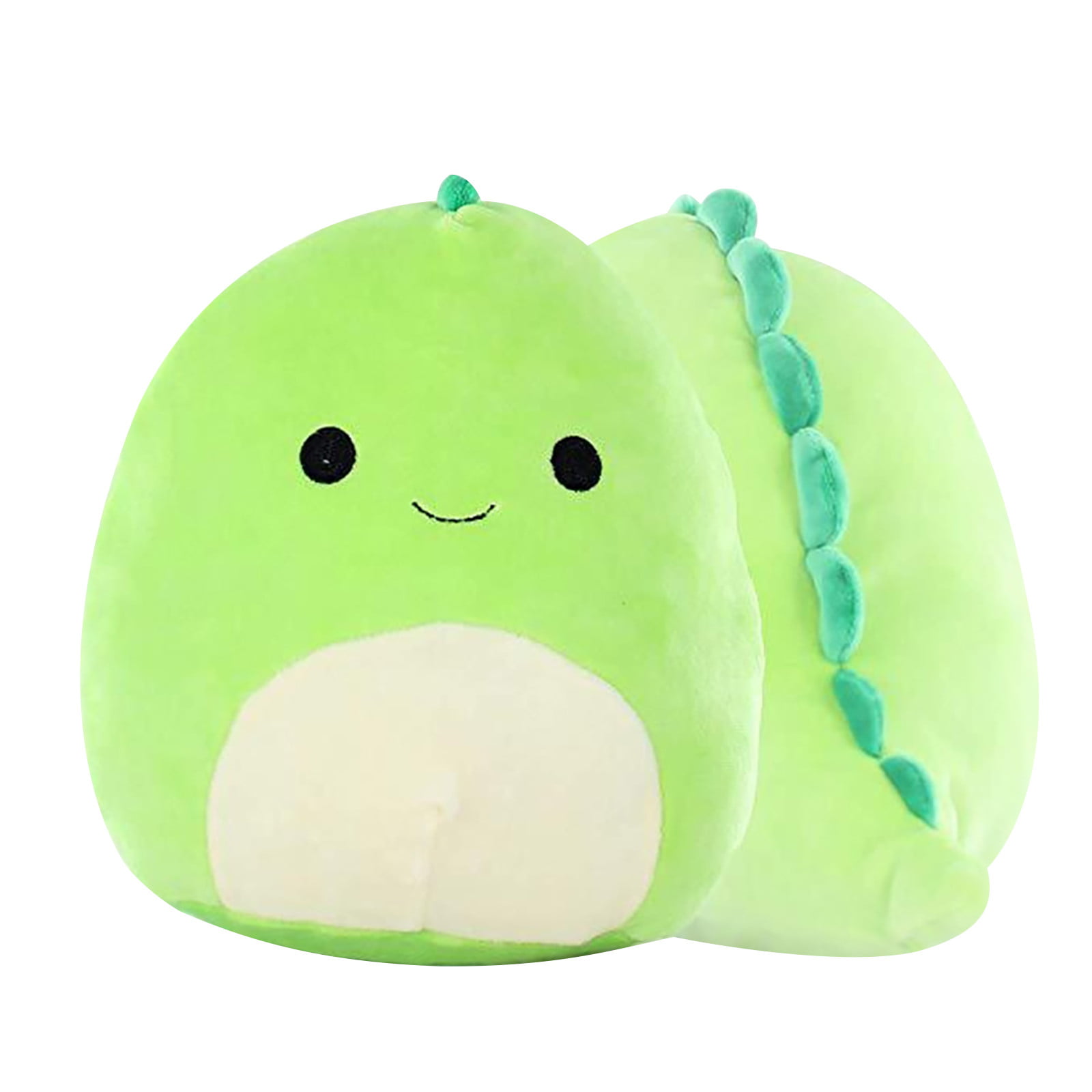 Ussuma 8 Cute Plush Toys 3D Dinosaur Green Pillow Soft Lumbar Back Cushion Plush Stuffed Toy