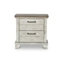 Steve Silver Bear Creek Rustic Two Drawer Nightstand, Rustic Ivory