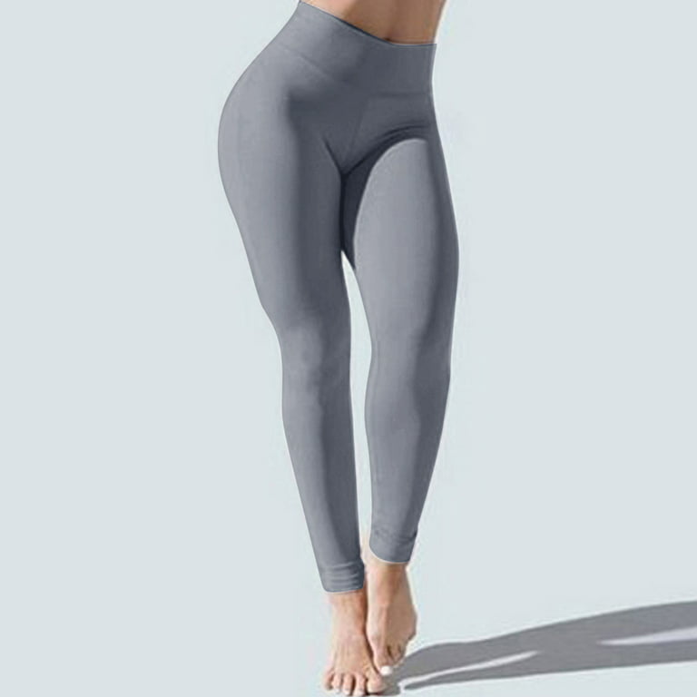 Summer Leggings for Women Lightweight Print Booty Skinny Pilates Gym Yoga  Pant Gray XL 