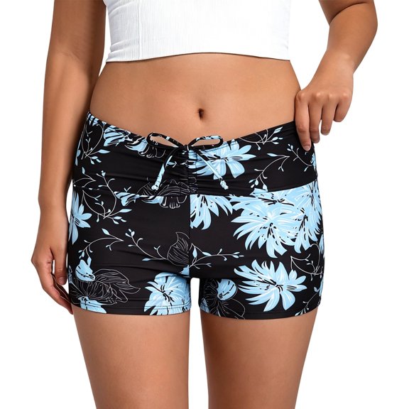 Swim Shorts for Women Bikini Tankini Swimsuit Briefs Shorts Bathing Suit Women Summer Beach Vacation Tops Light Blue S