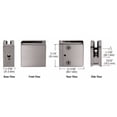 thumbnail image 6 of CRL Z612BN Brushed Nickel Z-Series Square Type Radius Base Zinc Clamp for 1/2" Glass, 6 of 7
