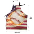 thumbnail image 2 of Kdxio Baseball Ball With Flag Apron with Pockets Adjustable Kitchen Aprons for Men Women Waterproof Aprons for Cooking,Drawing,Crafting, Baking Household Cleaning, 2 of 5