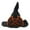 D, variant on Halloween Dog Witch Hat Adjustable Lightweight Breathable Design Pet Headdress Cosplay Prop