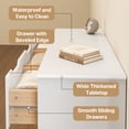 thumbnail image 4 of 7 Drawer Dresser for Bedroom, 48" Modern Chest of Drawers with Handleless Recessed Design, White Wood Storage Organizer for Living Room Hallway, 4 of 9