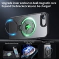 thumbnail image 2 of Dteck for iPhone 16e Case 2025, Compatible with MagSafe, Built-in Rotatable Ring Holder Matte Lightweight Military Grade Protection Shockproof Phone Case for iPhone 16e 6.1",Clear, 2 of 7