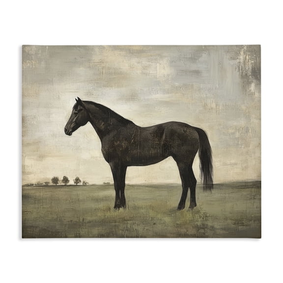Stupell Industries Distressed Horse Portrait Canvas Wall Art, design by Petal Prints Design