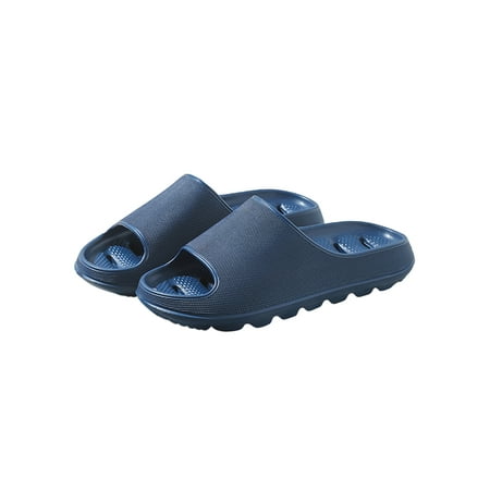 

Welliumy Women Men Slide Sandals Beach Shower Slippers Summer Slides Home Casual EVA Slip On Blue 7-8 men