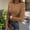 A1 Brown, variant on Underscrub Long Sleeve Women Comfy Knit Tops Funny Graphic Pattern Shirts Casual Crew Neck Shirt Trendy Cheetah Print Slim Blouse Fall Winter Soft Under Tops For Daily Wear Beige S