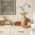 thumbnail image 3 of Ceramic Vase Set of 5, Vases Home Decor Rustic Farmhouse Decorative Vase Pottery Vases for Bouquet Pampas Grass Dried Fresh Flowers, Table Living Room Kitchen Bedroom Bathroom - Brown, 3 of 8