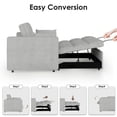 thumbnail image 4 of Vinform 55" 3 in 1 Convertible Sleeper Sofa Bed, Pull Out Loveseat Couch with Storage Pocket, Gray, 4 of 6