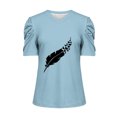 thumbnail image 4 of Blusas de Manga Corta para las Mujeres, Blusa de Camiseta Suelta Casual Hecha de Tela Cómoda para Todo el Uso Diario de Temporada, Blusas para las Mujeres Casual, 4 of 8