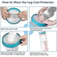 thumbnail image 3 of Waterproof Leg Cast Cover For Showering, Reusable Covers For Leg And Foot Surgeries, Cast Covers For Shower Leg, Cast Bag For Shower., 3 of 5
