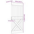 thumbnail image 4 of vidaXL Porte NARVIK 90x210 cm Bois Massif Pin, 4 of 5