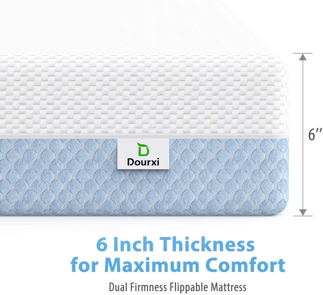 Dourxi Kids Bed Mattress Dual Sided 6 inch 2 in 1 Foam for Standard Size Crib and Toddler Walmart