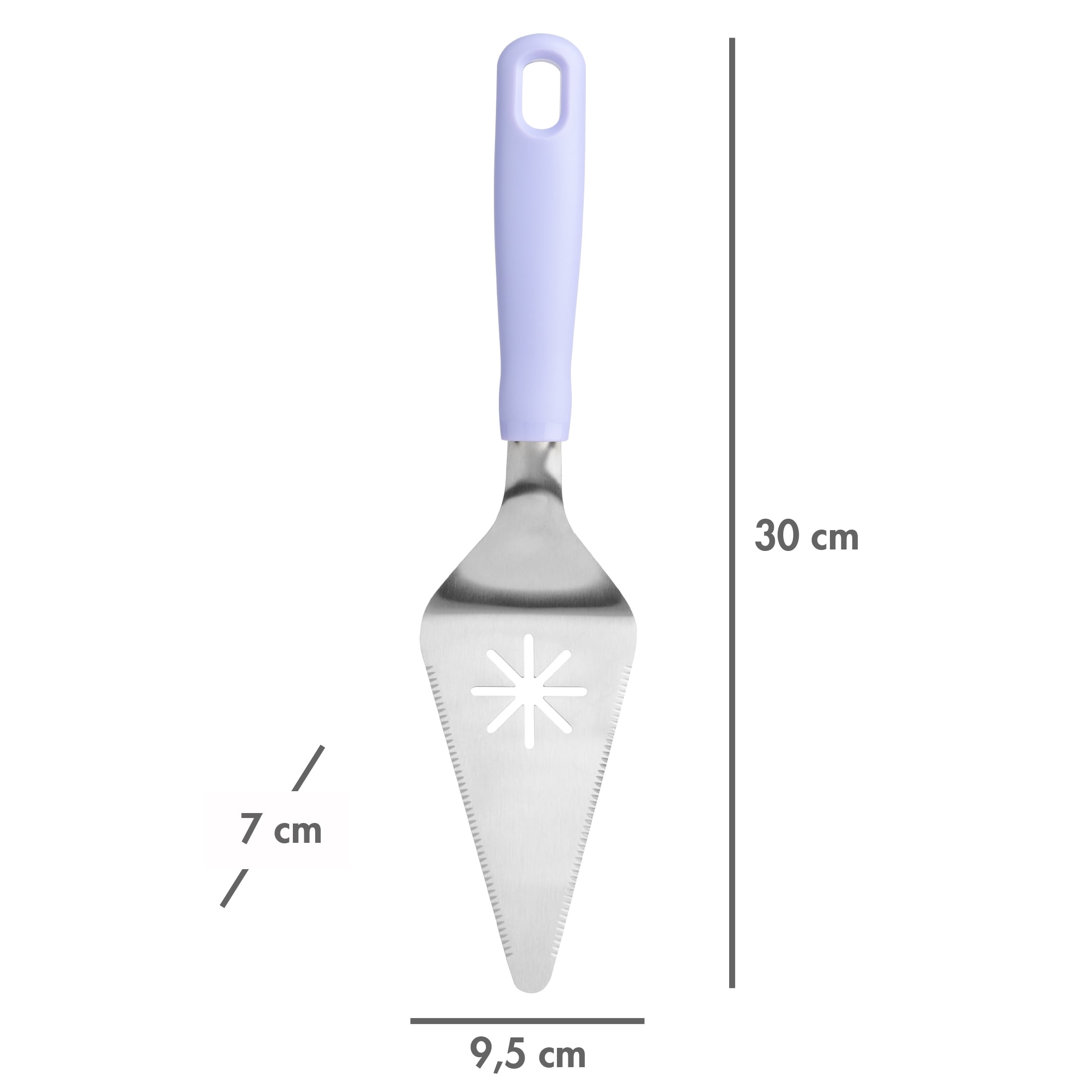 Way to Celebrate Stainless Steel Pie, Cake and Pizza Server in Soft Purple, Easter Baking Tool