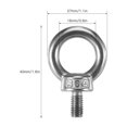 thumbnail image 4 of 10 x M10 304 cáncamos de acero inoxidable - pernos de anillo redondo - cáncamos métricos para fijar y colgar rodillos ER, 4 of 5