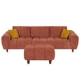 thumbnail image 5 of Modular Sectional Couch 3 Seater, 111.8'' L- Shaped Sofa Couch with 2 Pillows, Modern Minimalist Couches for Living Room and Office, Caramel, 5 of 9