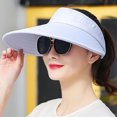 thumbnail image 3 of Sun Visor Hats Women Large Brim Summer UV Protection Beach Cap, 3 of 5