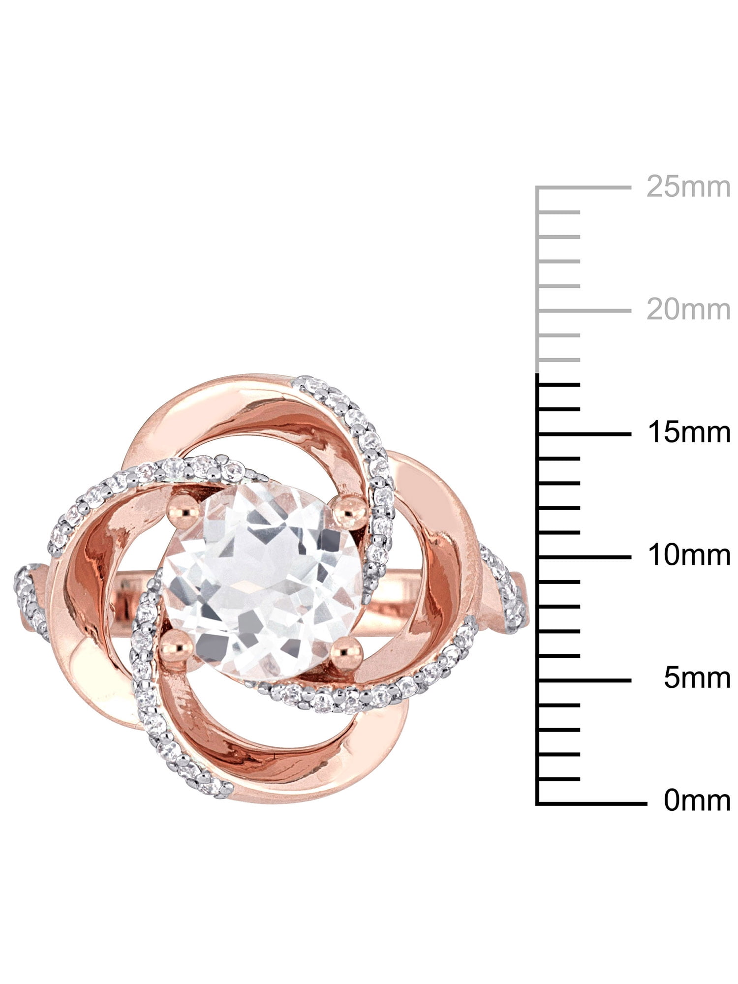 Everly Women's Topaz Rose Gold Plated Ring